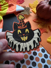 Vintage Halloween Cat Collar Vinyl Sticker