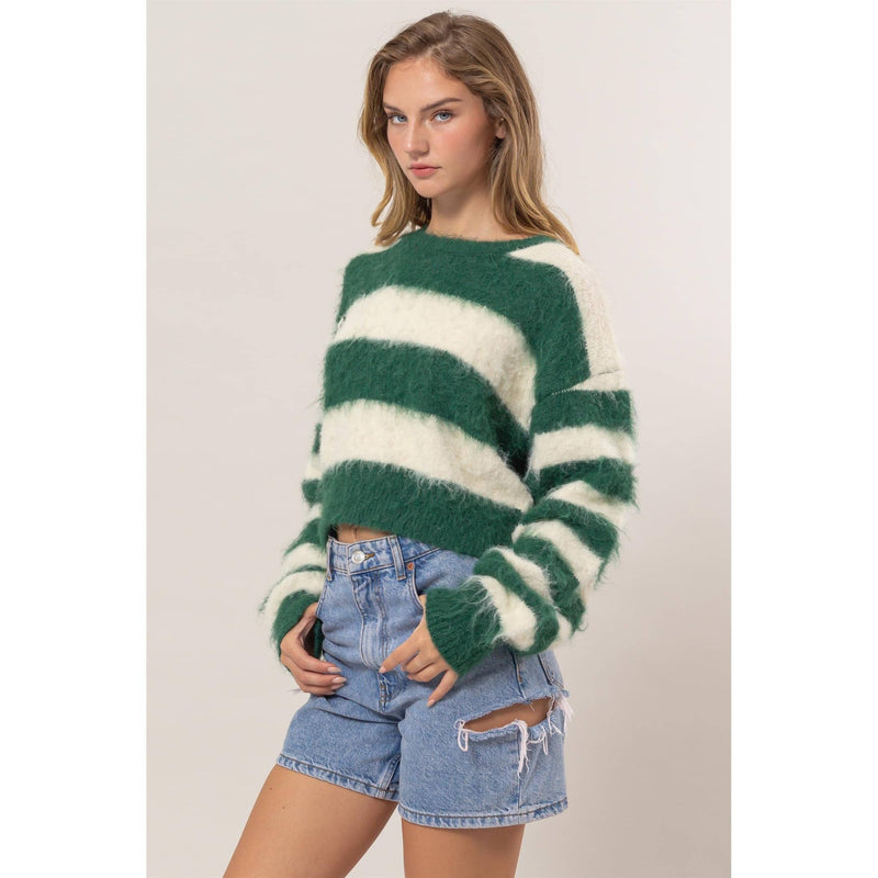 Green Striped Malin Sweater