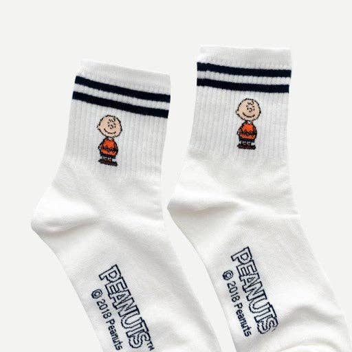 Gray Athletic Snoopy Socks