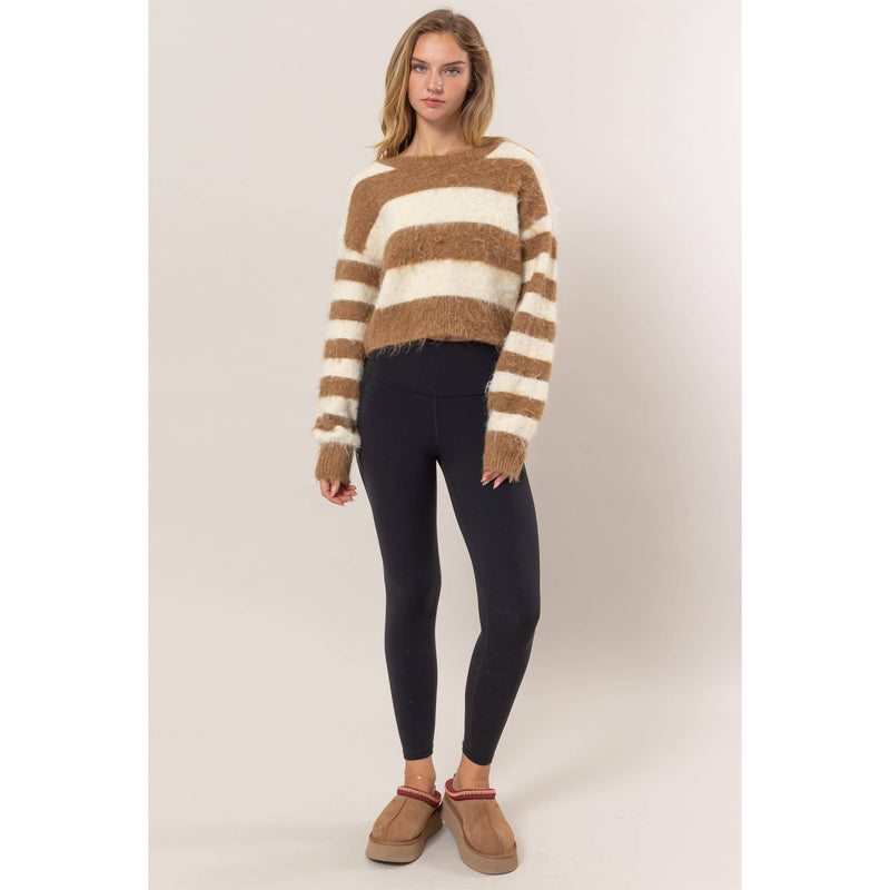 Brown Striped Malin Sweater