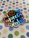 I Love Spooky Shit Holographic Vinyl Sticker