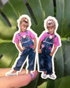 Young Mary Kate And Ashley Sticker