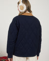 Navy Quilted Barn Jacket
