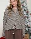 Brown Maria Striped Cardigan