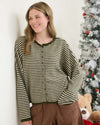Olive Maria Striped Cardigan