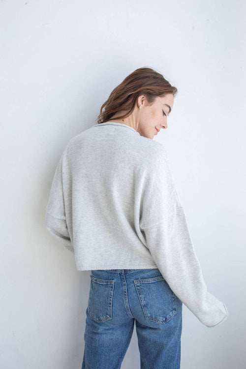 Light Gray Piper Cardigan