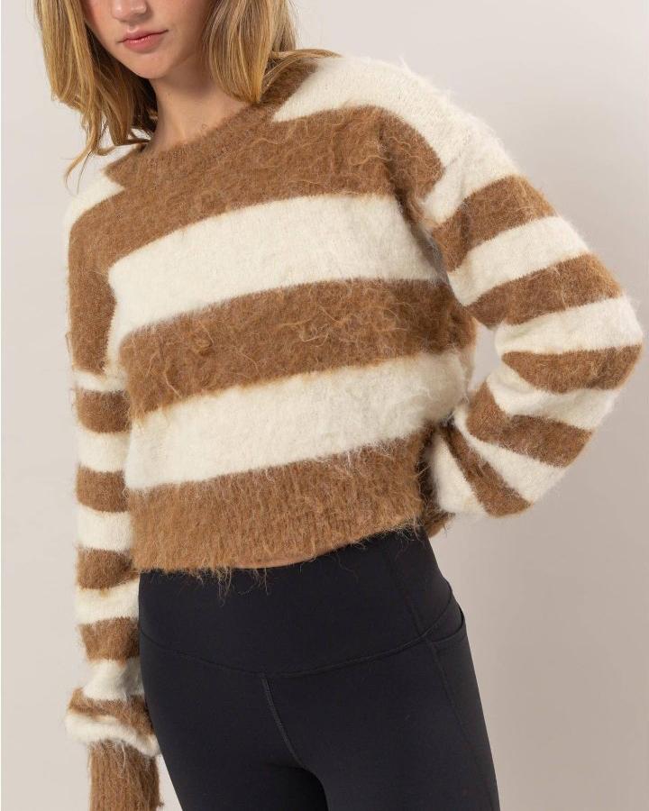 Brown Striped Malin Sweater