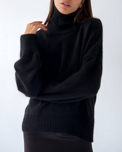 Black Meg Turtleneck Sweater