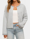 Red Keaton Striped Cardigan