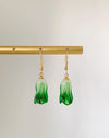 Glass Bok Choy Earrings