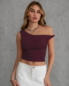 Burgundy Jaime Twist Top