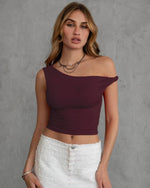 Burgundy Jaime Twist Top