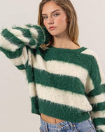 Green Striped Malin Sweater