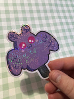 Mothman Cryptid Holographic Ice Cream Sticker