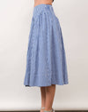 Drop Waist Blue Gingham Skirt