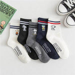 Gray Athletic Snoopy Socks