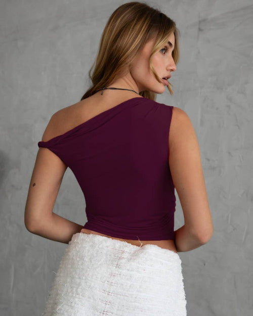 Burgundy Jaime Twist Top