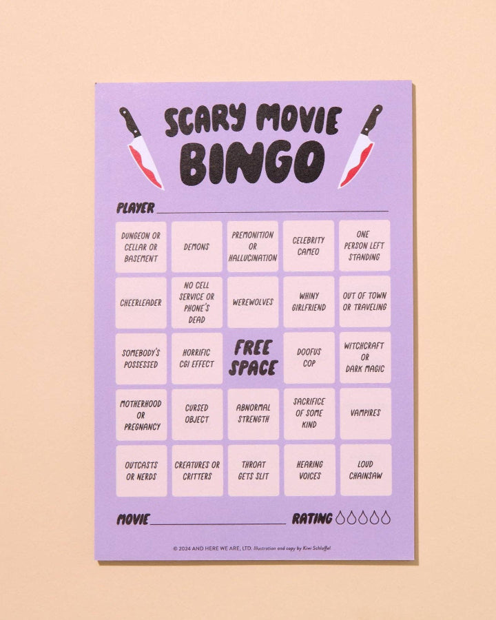 Scary Movie Night Bingo
