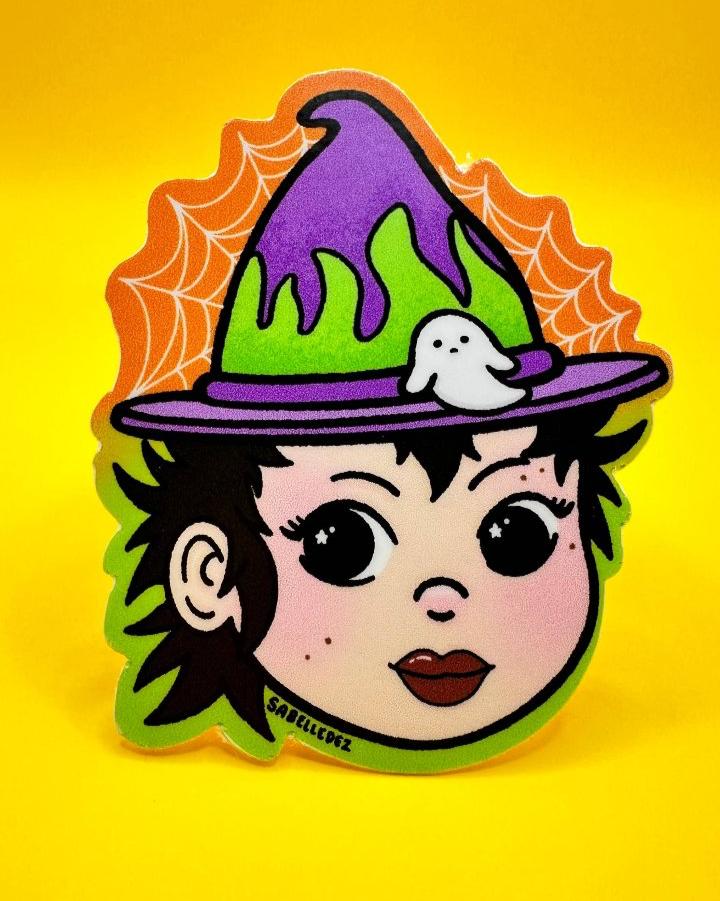 Witch Baby | Halloween Vinyl Sticker | Weatherproof