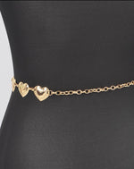 Gold Heart Chain Belt