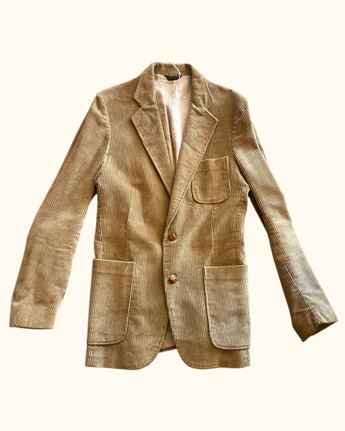 Vintage Tan Corduroy Blazer with Elbow Pads