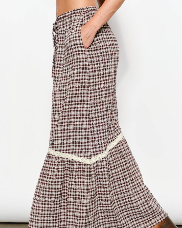 Ellis Plaid Maxi Skirt