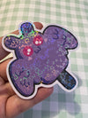 Mothman Cryptid Holographic Ice Cream Sticker