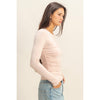 Ruched Side Long Sleeve Top