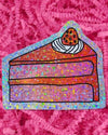 Glitter Cake Slice Sticker