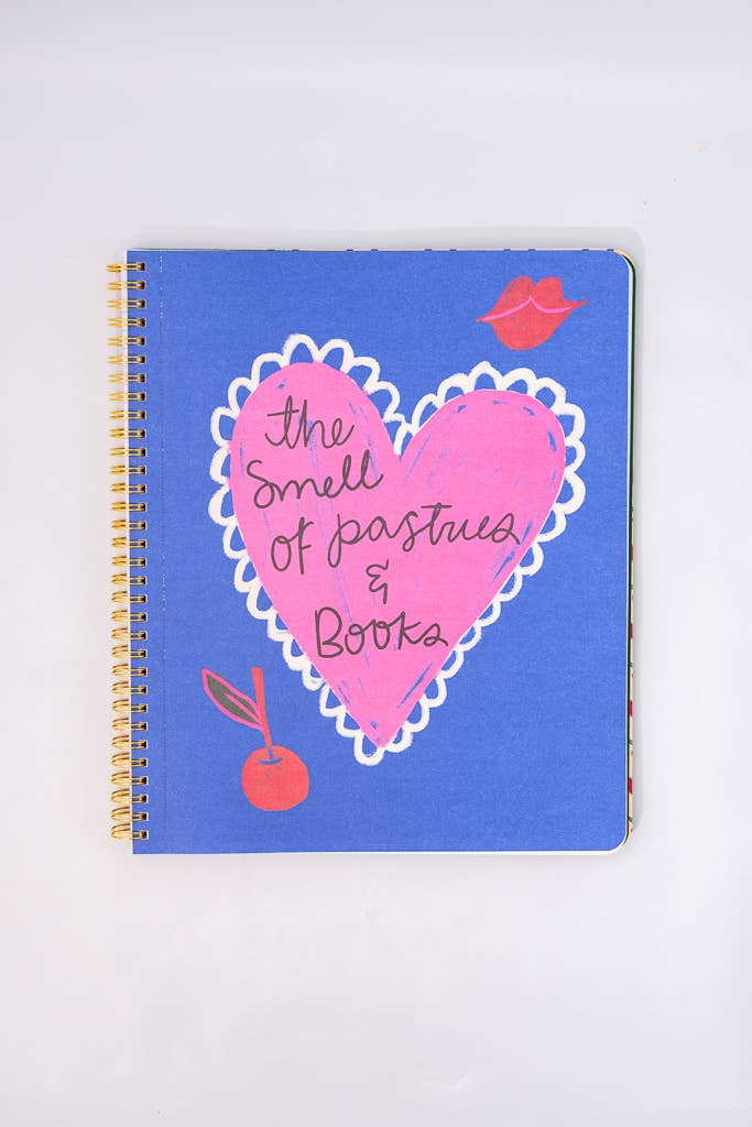 Rough Draft Large Notebook, Cherry Hearts