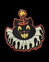 Vintage Halloween Cat Collar Vinyl Sticker