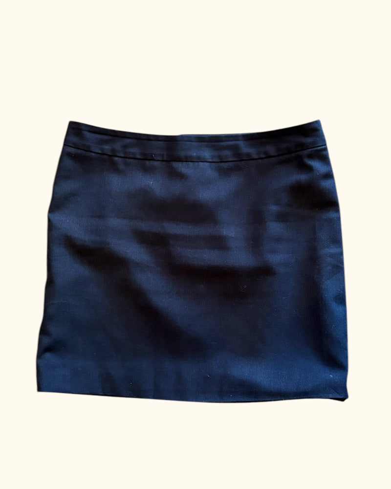 Vintage Black Business Casual Mini Skirt