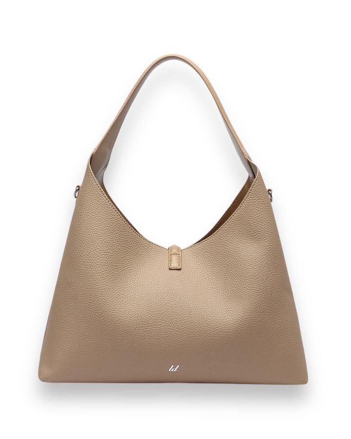 Beige Sienna Pebble Shoulder Bag