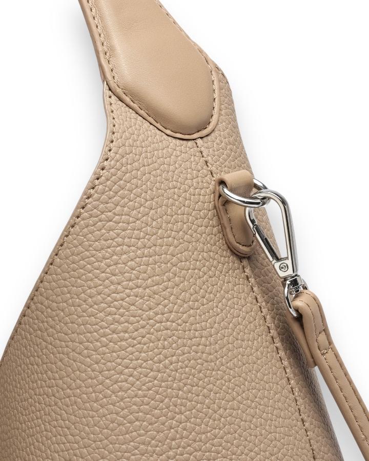 Beige Sienna Pebble Shoulder Bag