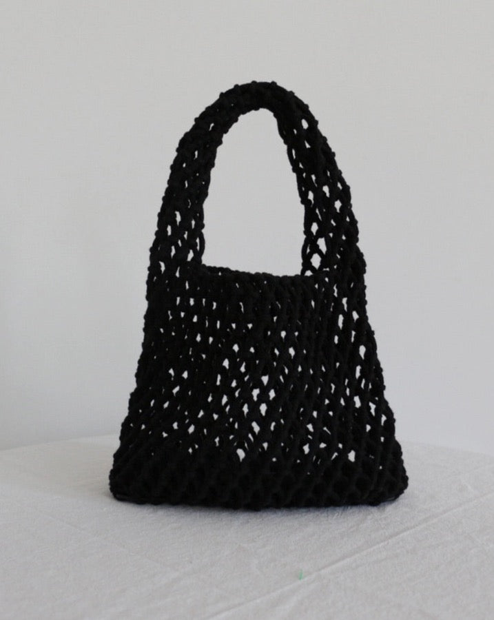 Black Macrame Mini Bag