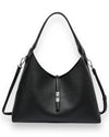 Sienna Hobo Pebble Shoulder Bag: Black