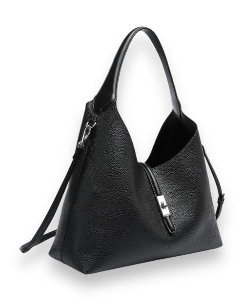 Sienna Hobo Pebble Shoulder Bag: Black