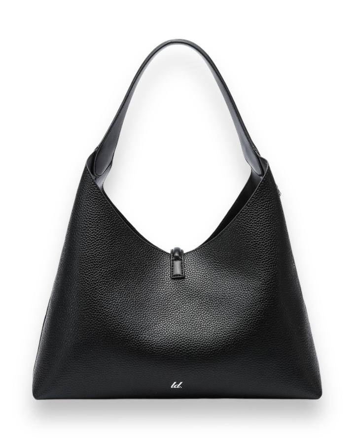 Sienna Hobo Pebble Shoulder Bag: Black