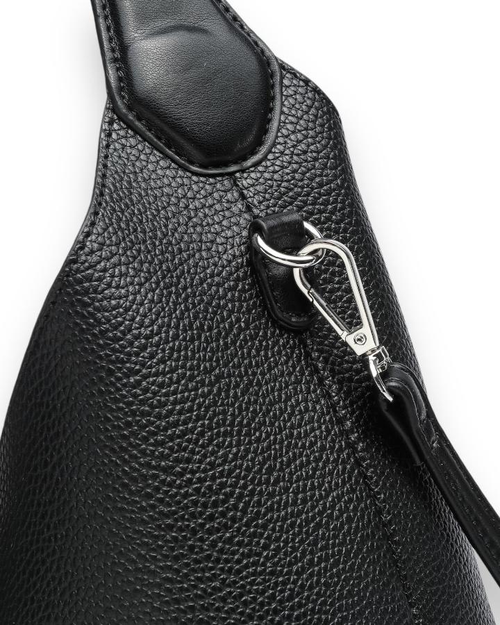 Sienna Hobo Pebble Shoulder Bag: Black