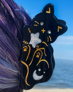 Midnight Kitty Claw Clip