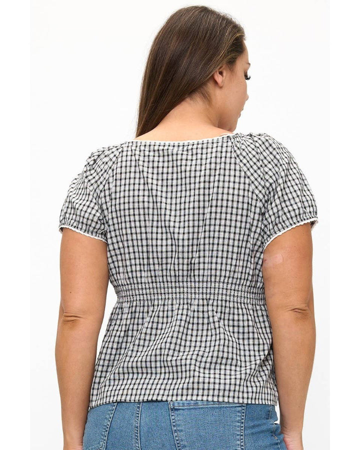 Plus Size Lucie Gingham Top