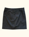 Vintage Dark Grey Herringbone Mini Skirt