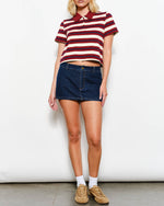Cammy Cropped Rugby Tee