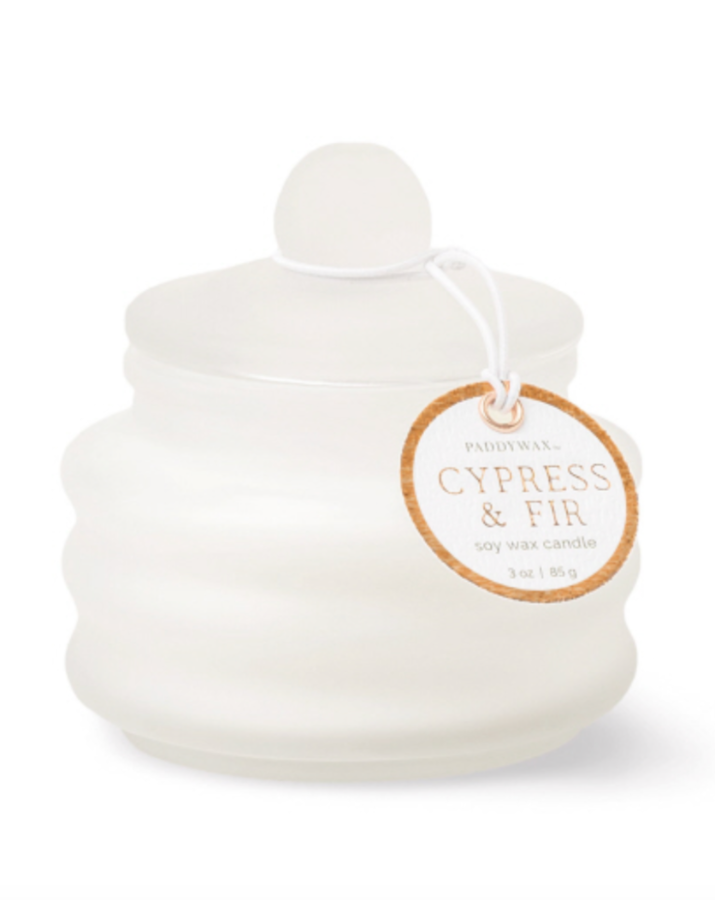 Beam Cypress & Fir 3 oz Candle in Frosted White Glass