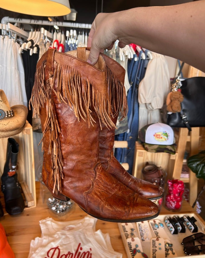 Vintage Fringe Cowboy Boots