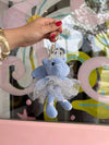 Baby Blue Princess Hippo Keychain