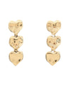 Triple Heart Dangle Earrings