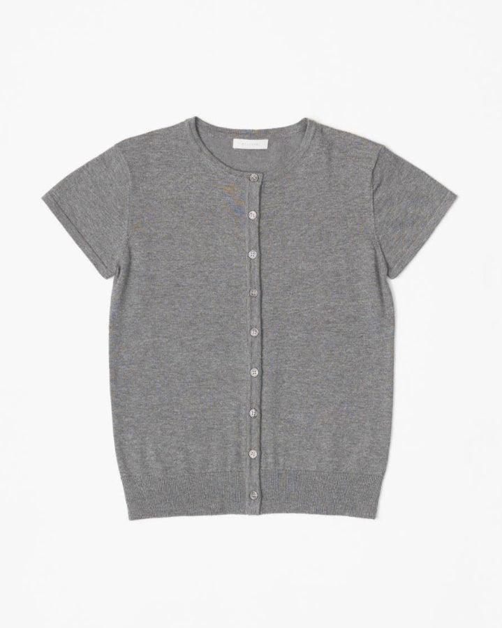 Gray Pauline Short Sleeved Cardigan