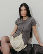 Gray Pauline Short Sleeved Cardigan