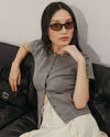 Gray Pauline Short Sleeved Cardigan